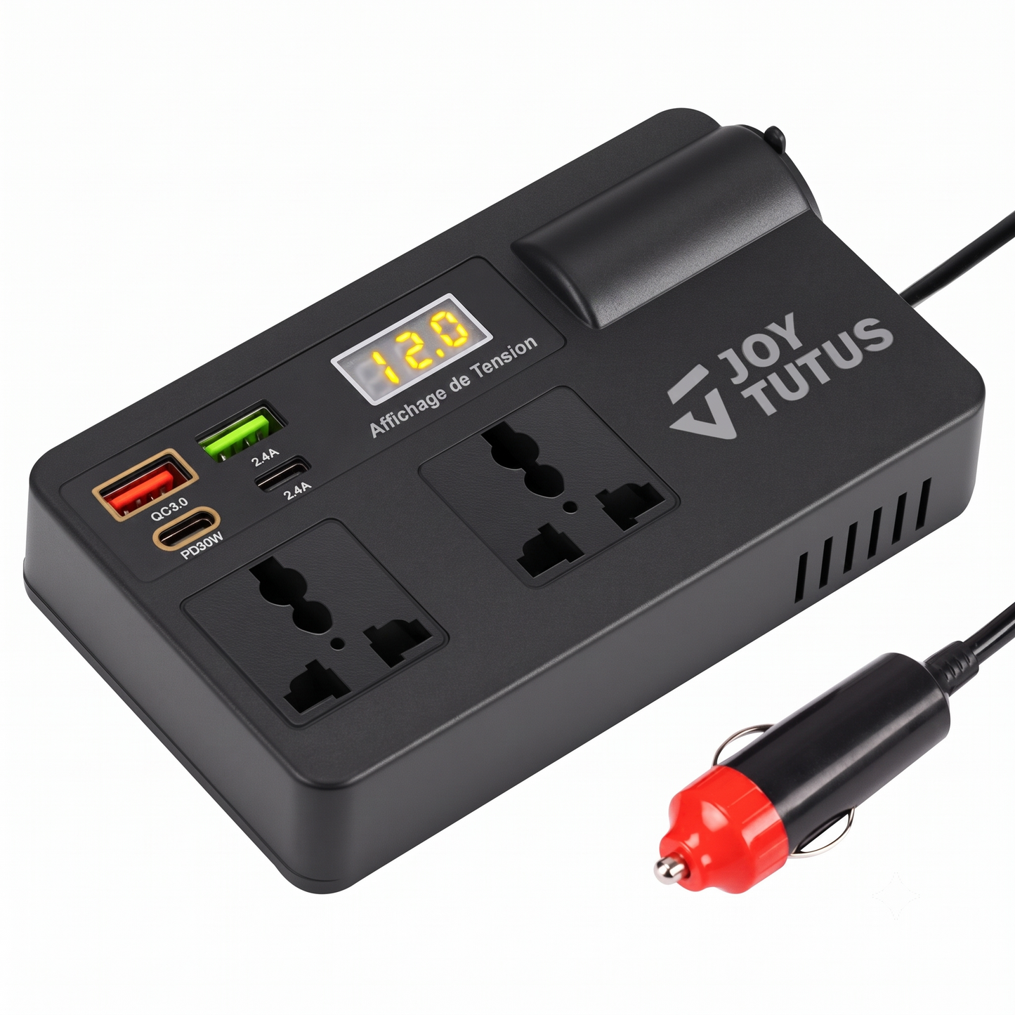 Charge Rapide Convertisseur 12V-24V Vers 220V Avec USB QC3.0