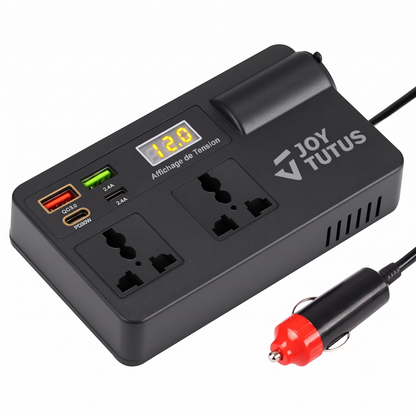 Charge Rapide Convertisseur 12V-24V Vers 220V Avec USB QC3.0