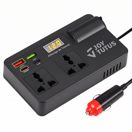 Charge Rapide Convertisseur 12V-24V Vers 220V Avec USB QC3.0