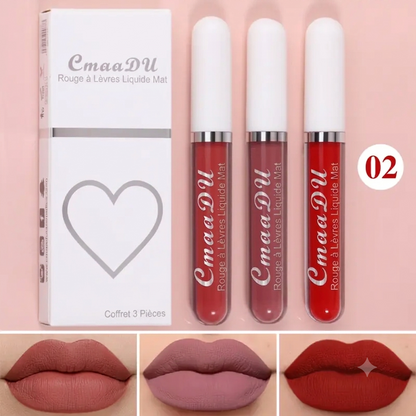 Lot de 10 - Tenue Longue Durée Rouge À Lèvres Mat Waterproof Facile