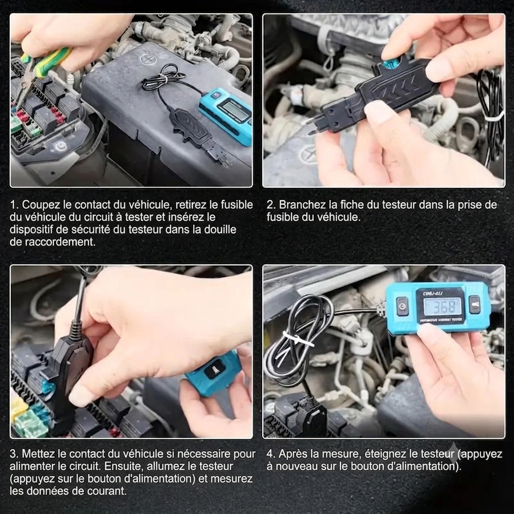 Testeur De Circuit Auto Diagnostic Fiable Jusqu’à 48V