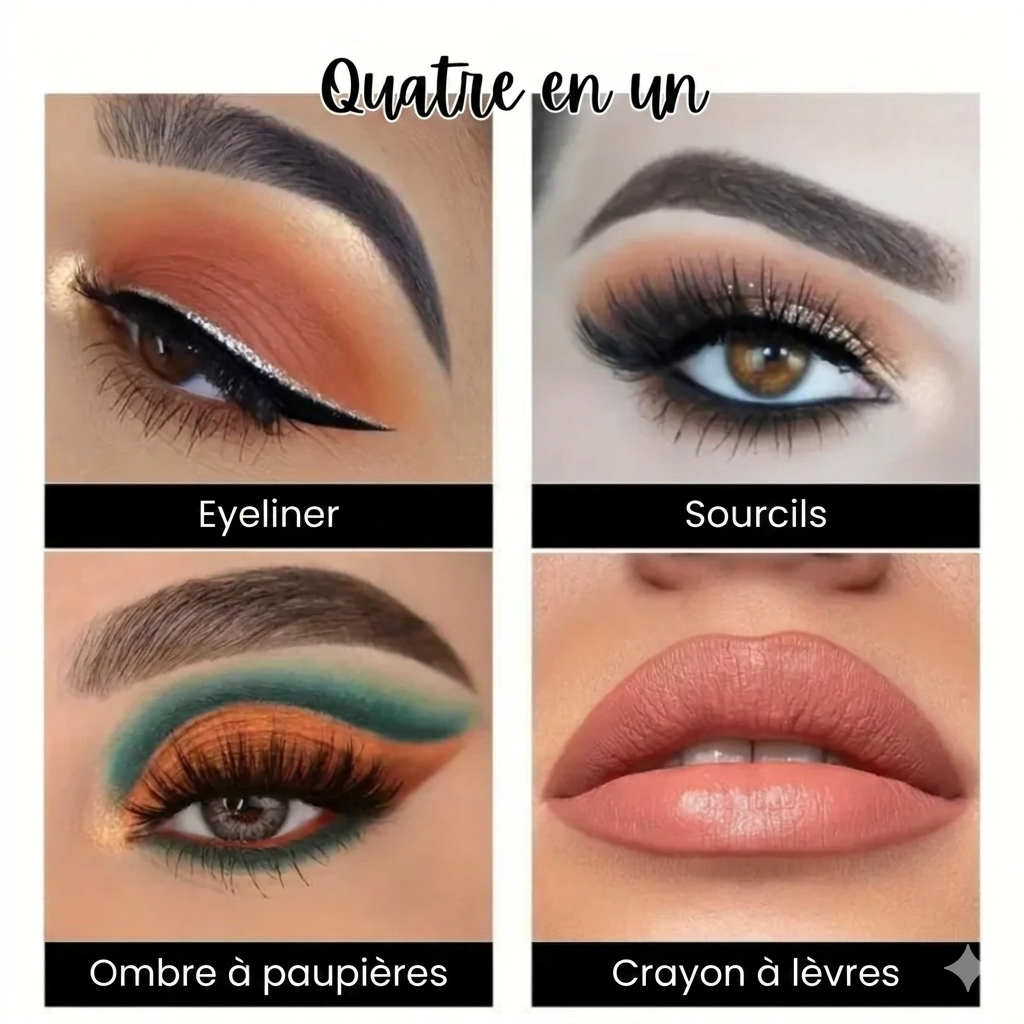 Ensemble de 12 eye-liners à paillettes, au fini brillant et résistants à l'eau