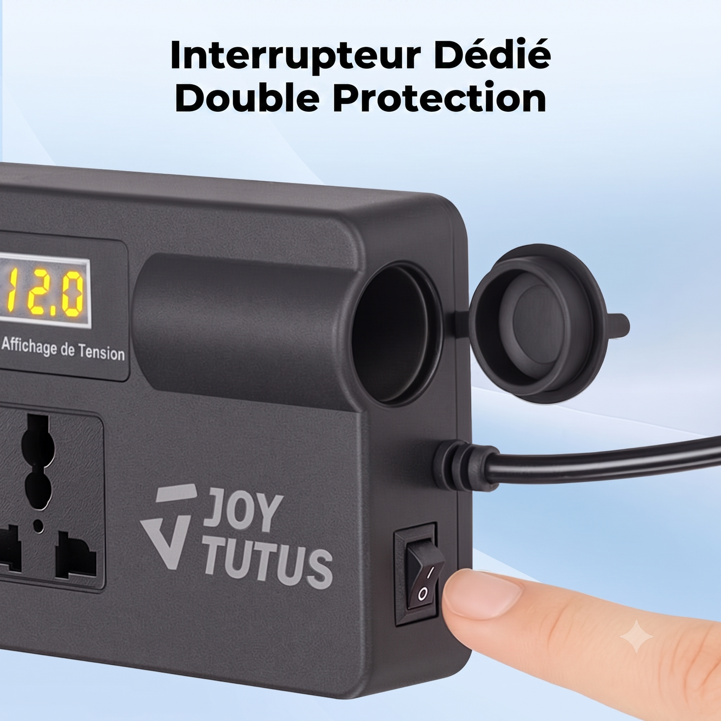 Charge Rapide Convertisseur 12V-24V Vers 220V Avec USB QC3.0